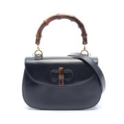 Pre-owned Leather gucci-bags Gucci Vintage , Blue , Dames