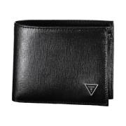 Rfid Leren Bifold Portemonnee Muntvak Guess , Black , Heren