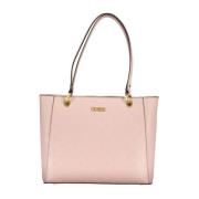 Roze Polyethyleen Handtas met Meerdere Compartimenten Guess , Pink , D...