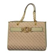 Groene Logo Handtas Guess , Multicolor , Dames