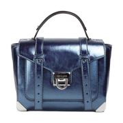 Teal Leren Top Handvat Satchel Tas Michael Kors , Blue , Dames