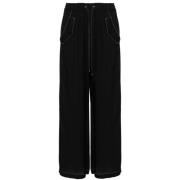 Zwarte Wijde Broek Pinko , Black , Dames