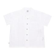 Witte Geweven Streetwear T-shirt Obey , White , Heren