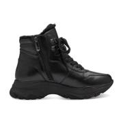 Stijlvolle Veterschoenen voor Dames Marco Tozzi , Black , Dames