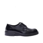 Leren Blucher Schoenen Selected Homme , Black , Heren