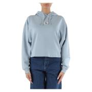 Katoenen hoodie met logopatch Calvin Klein Jeans , Blue , Dames