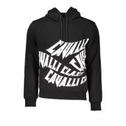 Zwarte Hoodie met Logoprint Cavalli Class , Black , Heren