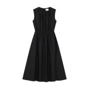 Zwarte Aphrodite Midi Jurk Loulou Studio , Black , Dames