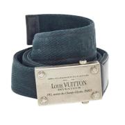 Pre-owned Leather belts Louis Vuitton Vintage , Blue , Dames