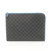 Pre-owned Leather clutches Louis Vuitton Vintage , Gray , Dames