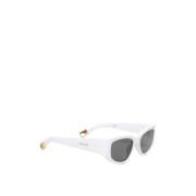 Witte zonnebril met gouden decoraties Jacquemus , White , Unisex