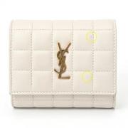 Pre-owned Leather wallets Yves Saint Laurent Vintage , White , Dames