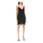 Satijnen Slip Jurk Elegante Stijl Y/Project , Black , Dames