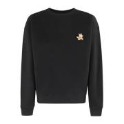Fox Patch Comfort Sweatshirt Maison Kitsuné , Black , Dames