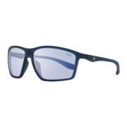 Blauwe Rechthoekige Zonnebril met UV-bescherming BMW , Blue , Heren