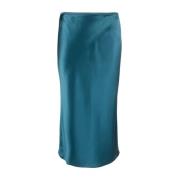 Groene Zijden Midi Rok Casual Stijl Joseph , Green , Dames