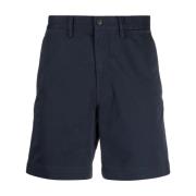Stretch Fit Chino Shorts Blauw Casual Polo Ralph Lauren , Blue , Heren