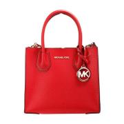 Rode Pebble Leren Crossbody Tas Michael Kors , Red , Dames