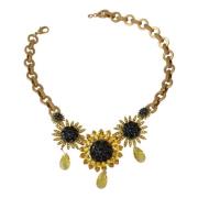 Bloemen Charme Gouden Kristallen Ketting Dolce & Gabbana , Yellow , Da...