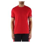 Regular Fit Katoen Logo T-shirt Tommy Hilfiger , Red , Heren