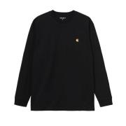 Lange Mouw Chase T-Shirt Carhartt Wip , Black , Heren