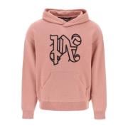 Monogram Gebreide Sweater Palm Angels , Pink , Heren