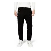 Zwarte Katoenen Ritsbroek Gianni Lupo , Black , Heren