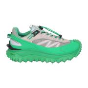 Multi Panel Lace-Up Sneakers voor Heren Moncler , Green , Heren