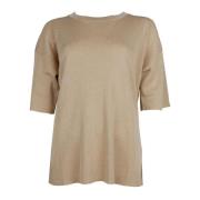 Beige Viscose Sweater Alpha Studio , Beige , Dames