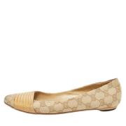 Pre-owned Canvas flats Gucci Vintage , Brown , Dames