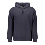 Blauwe Hoodie met Logo Napapijri , Blue , Heren