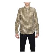 Geometrische Linnen Shirt Lange Mouwen Gianni Lupo , Multicolor , Here...