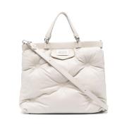 Gewatteerde Shopping Bag met Logo Patch Maison Margiela , White , Dame...