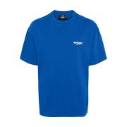 Blauw Logo Print Jersey T-shirt Represent , Blue , Heren