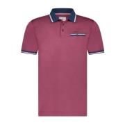 Roze Polo Met Korte Mouwen State of Art , Pink , Heren