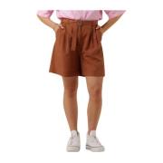 Rode Tailored Shorts Catwalk Junkie , Brown , Dames