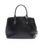 Pre-owned Leather handbags Ralph Lauren Pre-owned , Black , Dames