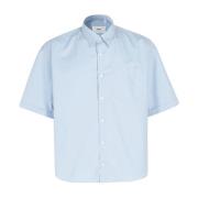 Boxy Fit Short Sleeve Shirt Ami Paris , Blue , Heren