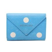 Pre-owned Leather wallets Balenciaga Vintage , Blue , Dames