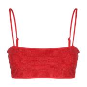 Reguliere Bandeau Top voor Vrouwen MC2 Saint Barth , Red , Dames