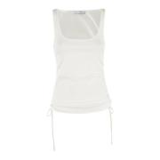 Geribbelde Tanktop Amen , White , Dames