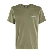 Casual Katoenen T-shirt Dondup , Green , Heren