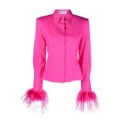 Fuchsia Katoen Elastaan Shirt Giuseppe Di Morabito , Pink , Dames