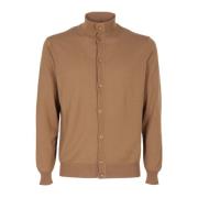 Katoen Crepe Blouson Jack Kangra , Brown , Heren