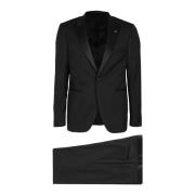 Single Breasted Suits Tagliatore , Black , Heren