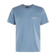 Casual Katoenen T-shirt Dondup , Blue , Heren