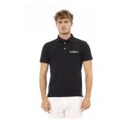 Klassieke Geborduurde Logo Polo Shirt Baldinini , Black , Heren