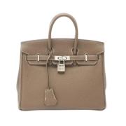 Pre-owned Leather totes Hermès Vintage , Gray , Dames
