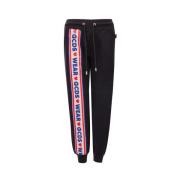 Zwarte Joggingbroek met Logo Gcds , Black , Dames