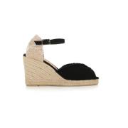 Zwarte Espadrilles met Enkelband Castañer , Black , Dames